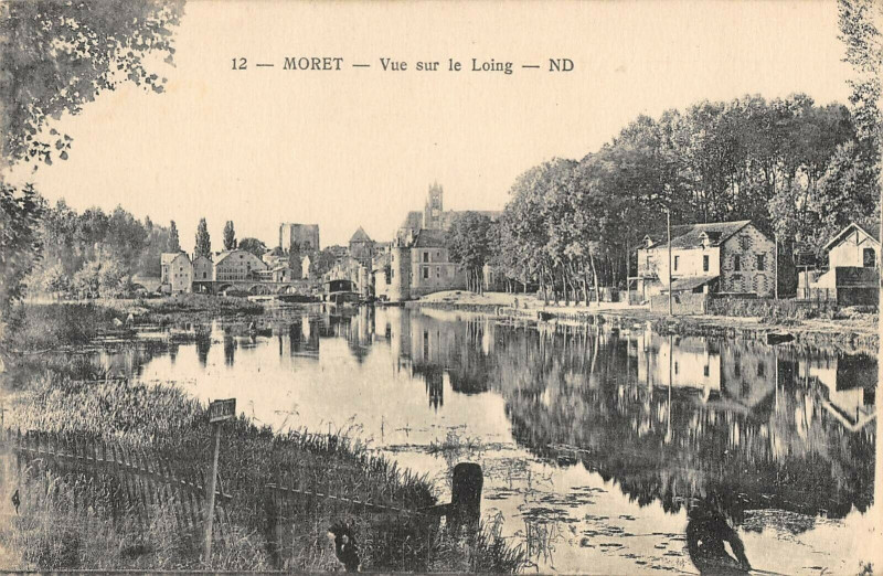 Carte postale ancienne Moret Vue Sur Le Loing