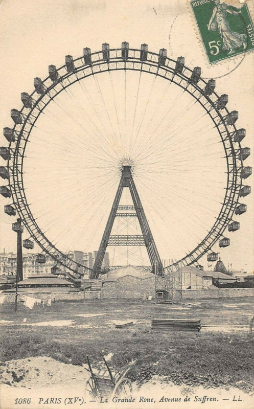 Carte postale ancienne La Grande Roue, Avenue de Suffren à Paris 7e