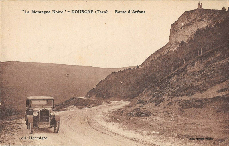 Carte postale ancienne Dourgne Route D'Arfons à Dourgne