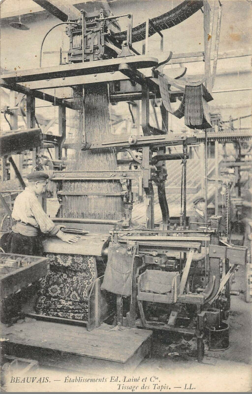 Carte postale ancienne Beauvais Etablissement Ed.laine Et Cie Tissage De Tapis à Beauvais