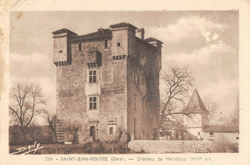 Carte postale ancienne Saint Jean Poutge Chateau De Herrebouc à Saint-Jean-Poutge