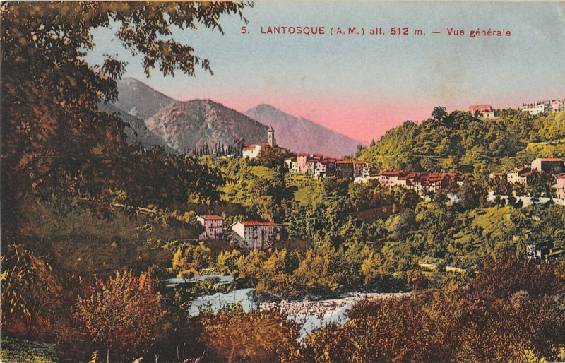 Carte postale ancienne Lantosque Vue Generale à Lantosque