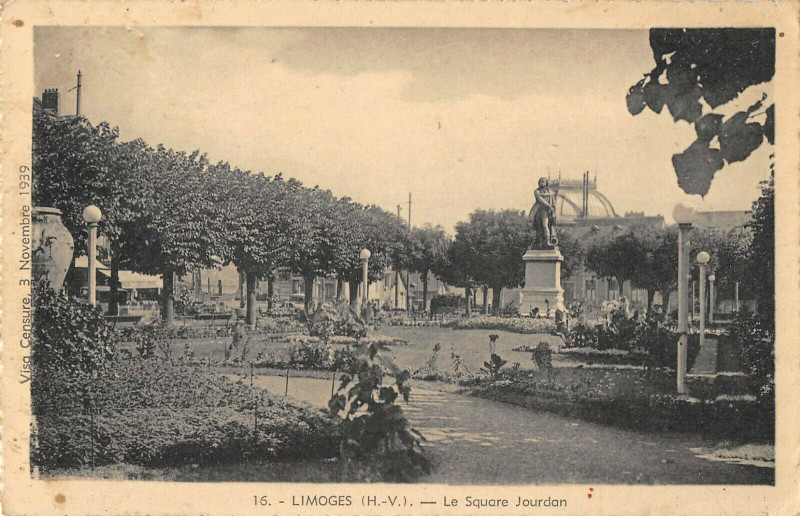 Carte postale ancienne Limoges Square Jourdan à Limoges