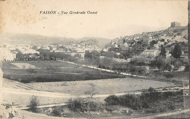 Carte postale ancienne Vaison Vue Generale Ouest