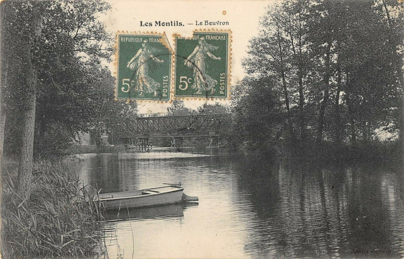 Carte postale ancienne Les Montils Le Beuvron aux Montils
