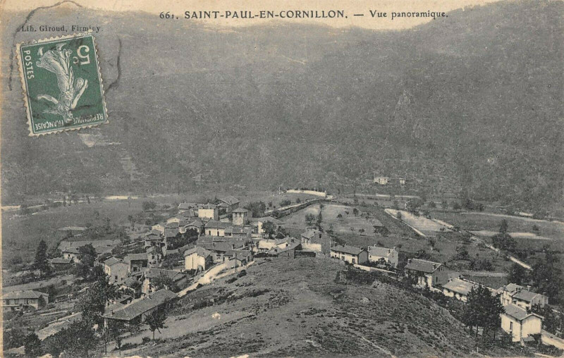 Carte postale ancienne Saint Paul En Cornillon Vue Panoramique à Saint-Paul-en-Cornillon
