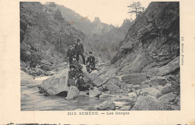 Carte postale ancienne Semene Les Gorges (animée