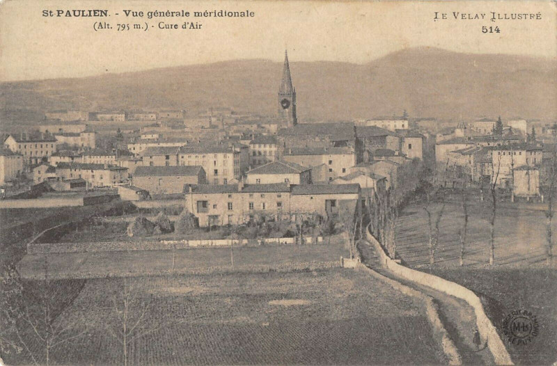 Carte postale ancienne Saint Paulien Vue Generale Meridionale à Saint-Paulien