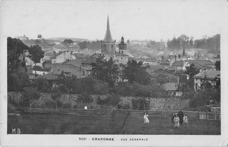 Carte postale ancienne Craponne Vue Generale