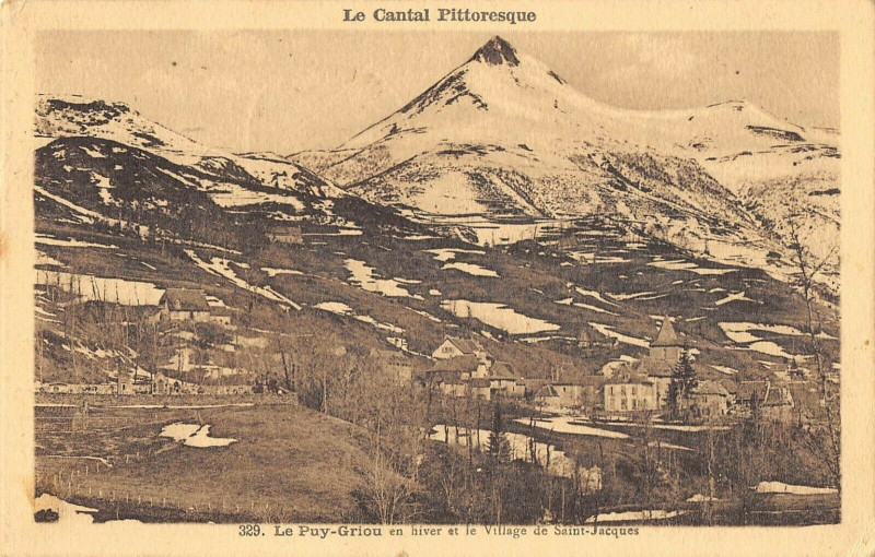 Carte postale ancienne Le Puy Griou En Hiver Village De Saint-Jacques
