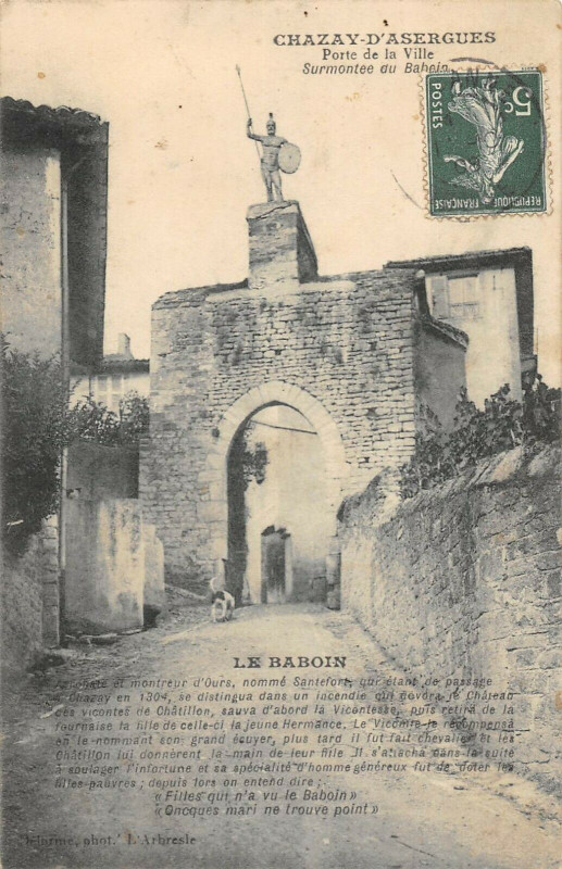 Carte postale ancienne Chazay D'Asergues Le Baboin