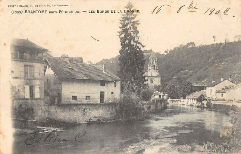 Carte postale ancienne Brantome Les Bords De La Dronne