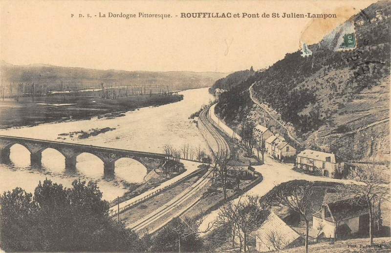 Carte postale ancienne Rouffillac Et Pont De Saint-Julien Lampon