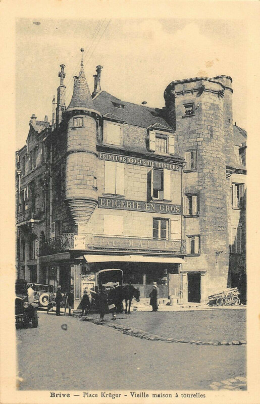 Carte postale ancienne Brive Place Kruger