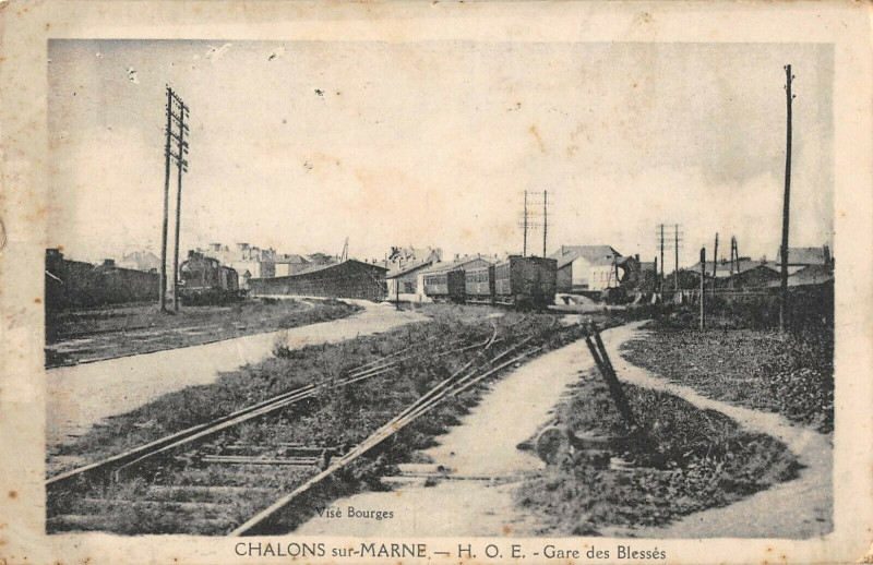 Carte postale ancienne Chalons Sur Marne Gare Des Blesses