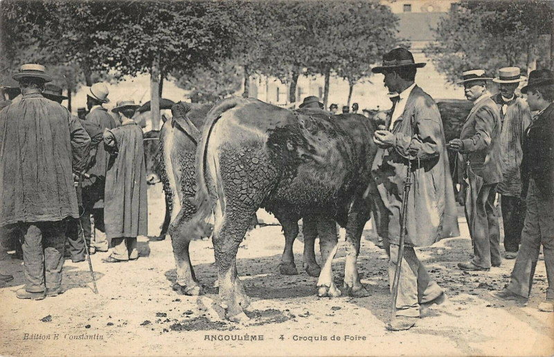Carte postale ancienne Angouleme Croquis De Foire (cpa rare à Angoulême