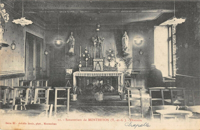 Carte postale ancienne Sanatorium de Montbeton - Oratoire à Montbeton
