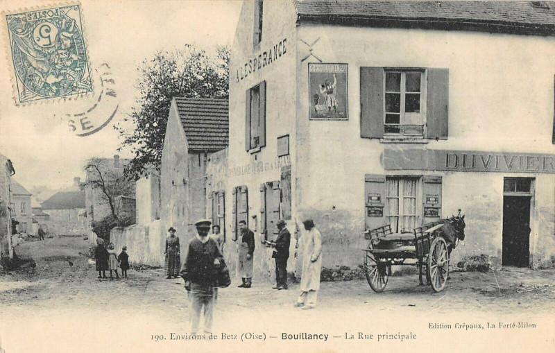 Carte postale ancienne Bouillancy La Rue Principale à Bouillancy