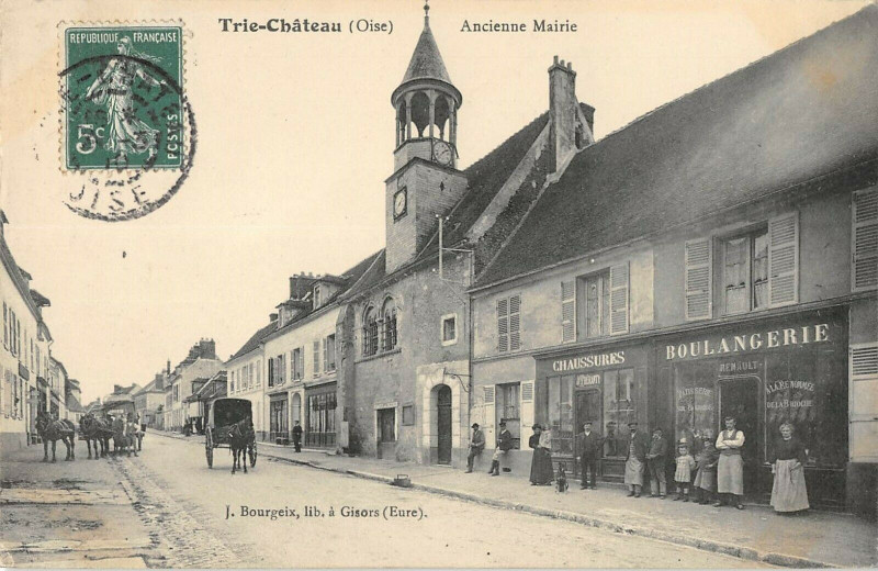 Carte postale ancienne Trie Chateau Ancienne Mairie