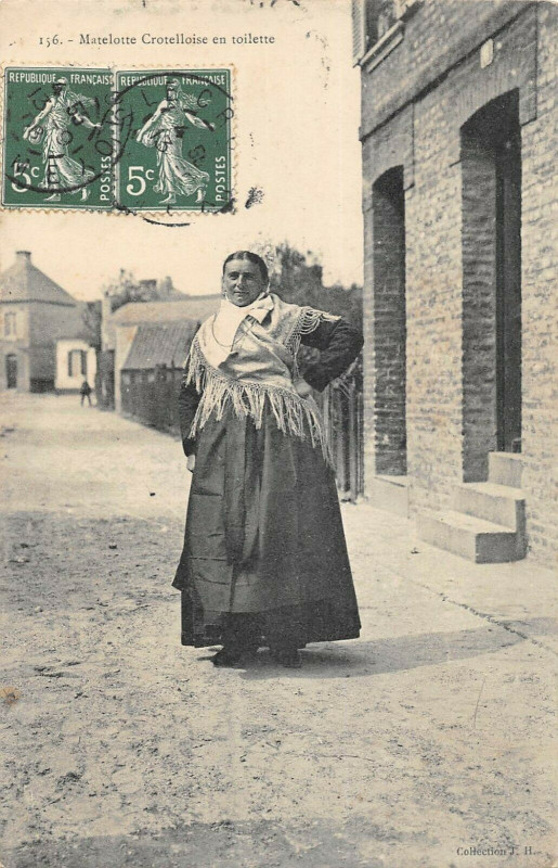 Carte postale ancienne Matelotte Crotelloise En Toilette