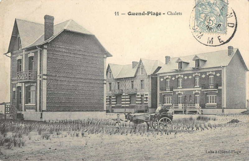 Carte postale ancienne Quend Plage Chalets à Quend