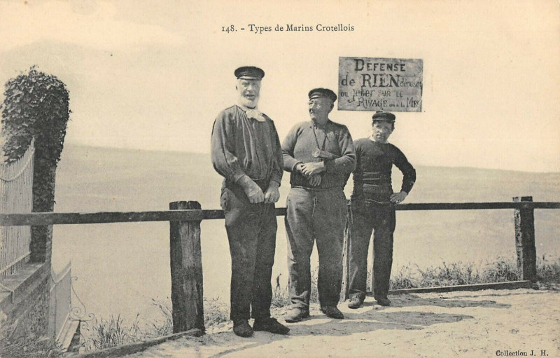 Carte postale ancienne Types De Marins Crotellois à Y