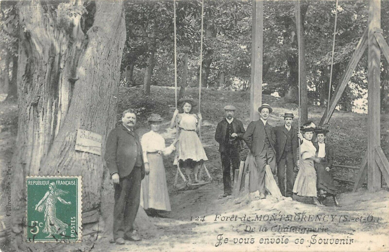 Carte postale ancienne Foret De Montmorency De La Chataigneraie Je Vous Envoie Ce Souvenir à Montmorency