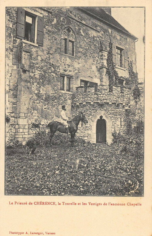 Carte postale ancienne Le Prieure De Cherence La Tourelle Et Les Vestiges De L'Ancienne Chapelle à Chérence