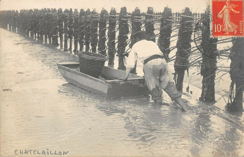 Carte postale ancienne Boucholeur Chatelaillon Pecheur Moules