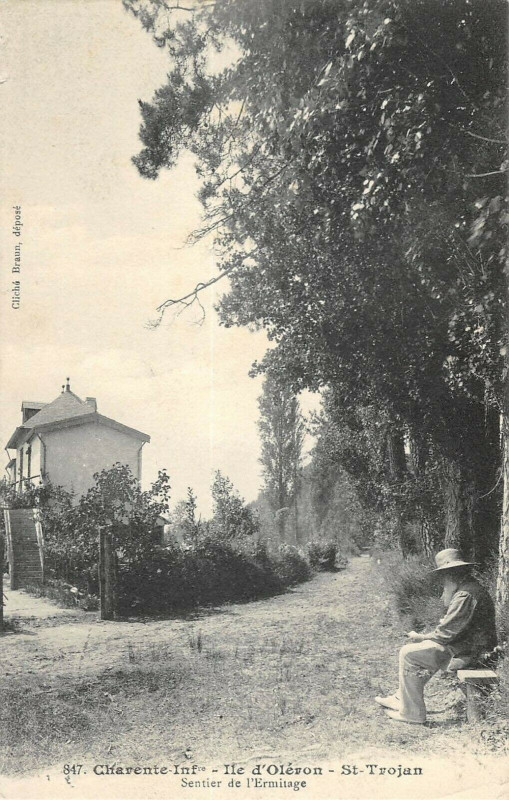Carte postale ancienne Ile Oleron Saint Trojan Sentier De L'Ermitage
