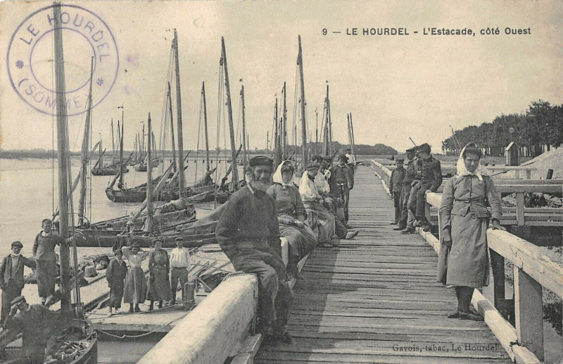 Carte postale ancienne Le Hourdel Estacade Cote Ouest