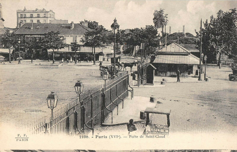 Carte postale ancienne Porte de Saint-Cloud à Paris 16e