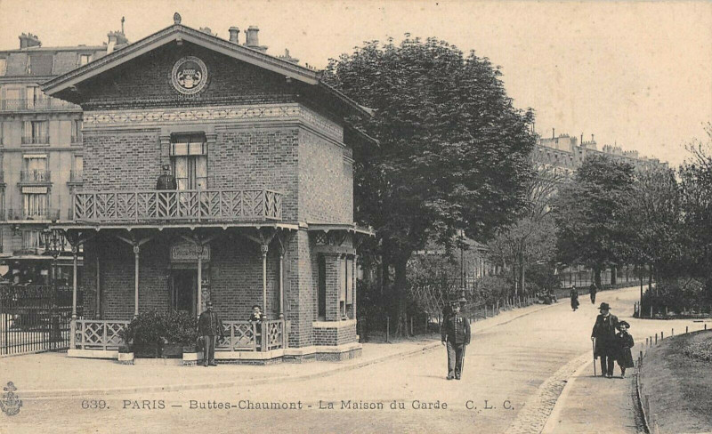 Carte postale ancienne Buttes-Chaumont - La Maison du Garde à Paris 19e
