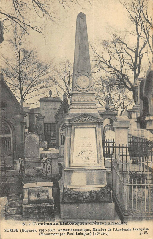 Carte postale ancienne Le Père-Lachaise - Eugène Scribe à Paris 20e