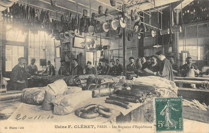 Carte postale ancienne Paris XIVe Usine F.cleret Paris Les Magasins D'Expedition à Paris 14e