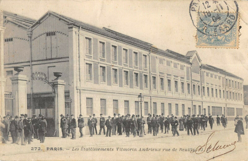 Carte postale ancienne Paris XIIe Les Etablissements Vilmorin Andrieux Rue De Reuilly à Paris 12e