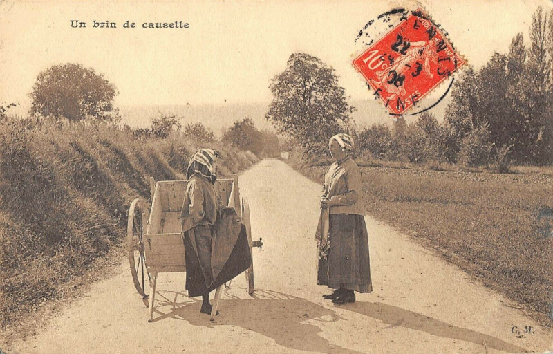 Carte postale ancienne Un Brin De Causette (cliché pas courant