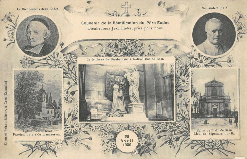 Carte postale ancienne Souvenir De La Beatification Du Pere Eudes