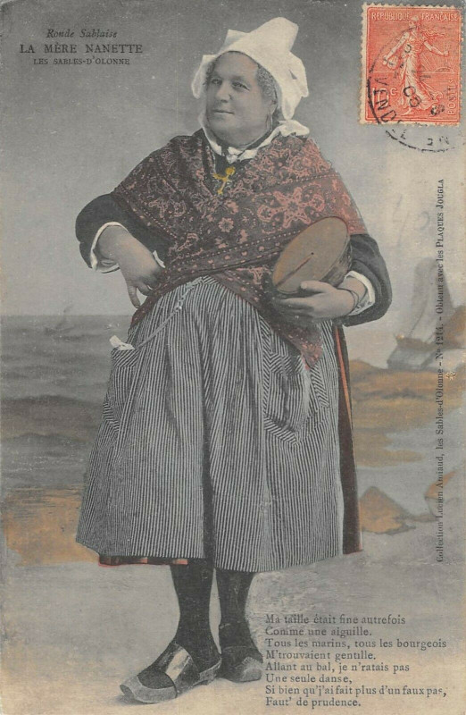 Carte postale ancienne Ronde Sablaise - La Mere Nanette aux Sables-d'Olonne