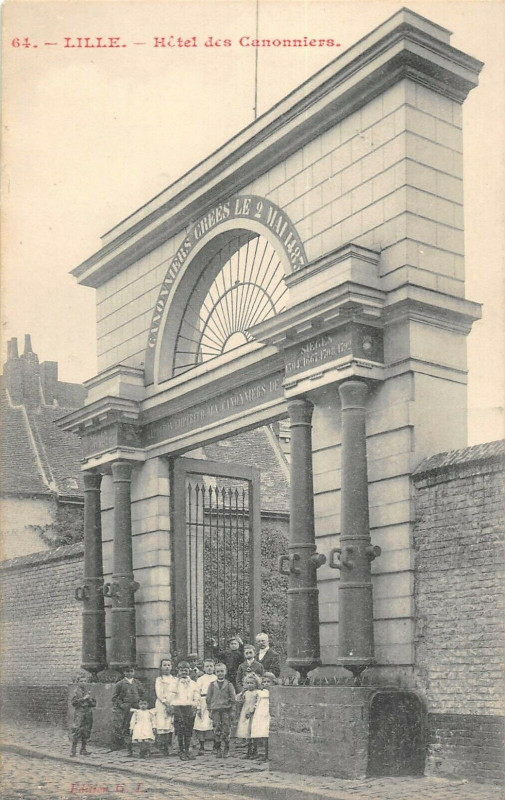Carte postale ancienne Lille Hotel Des Cannoniers à Lille