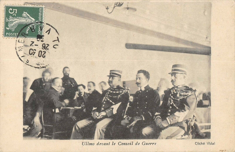 Carte postale ancienne Ullmo Devant Le Conseil De Guerre