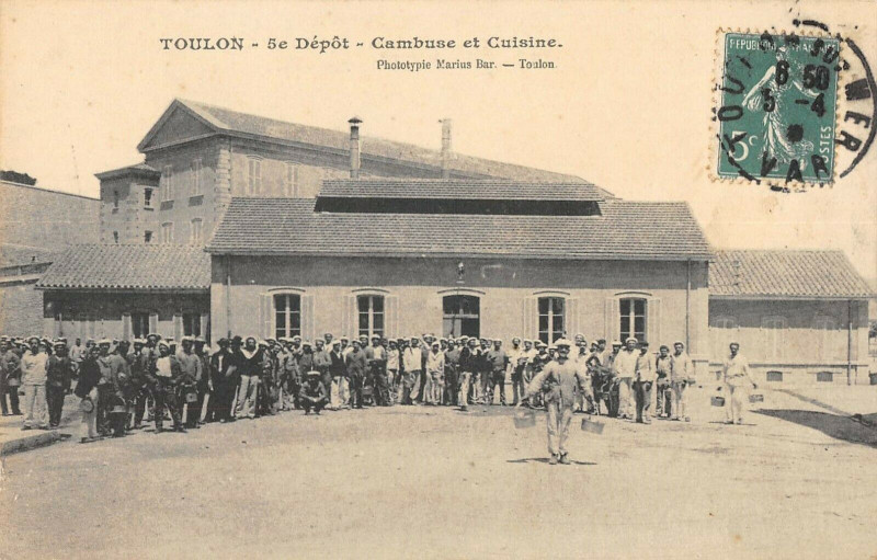 Carte postale ancienne Toulon 5e Depot Cambuse Et Cuisine à Toulon