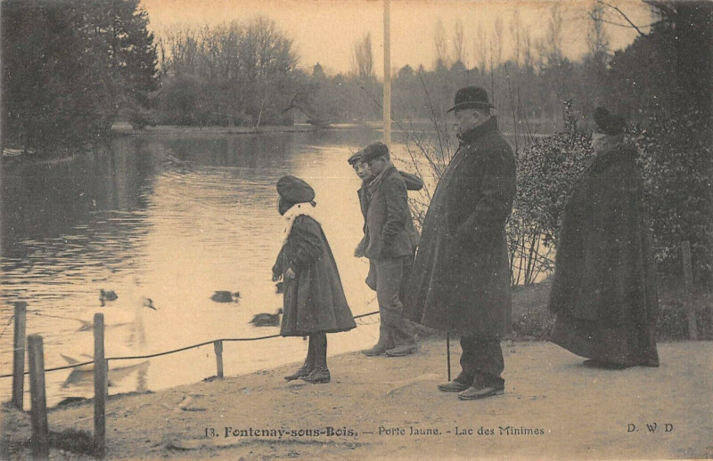 Carte postale ancienne Fontenay Sous Bois Porte Jaune Lac Des Minimes à Fontenay-sous-Bois