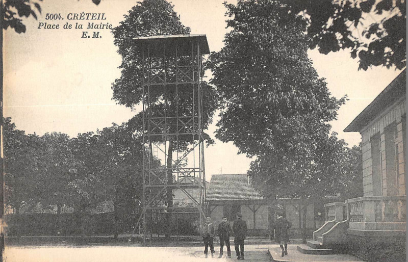 Carte postale ancienne Creteil Place De La Mairie à Créteil