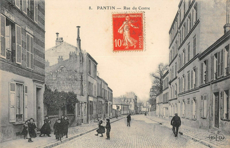 Carte postale ancienne Pantin Rue Du Centre à Pantin