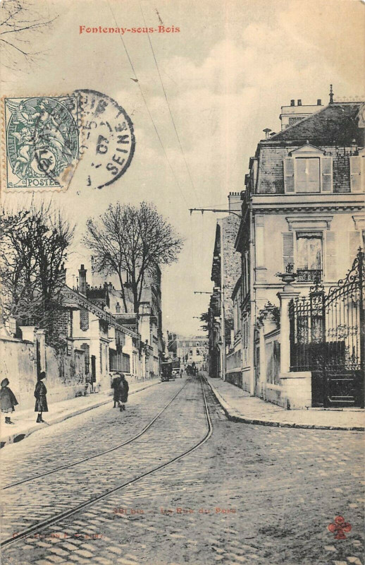 Carte postale ancienne Fontenay Sous Bois La Rue Du Parc à Fontenay-sous-Bois