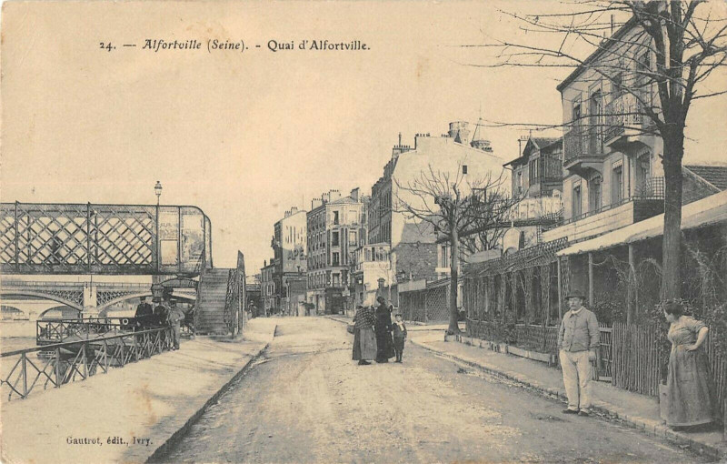Carte postale ancienne Alfortville Quai D'Alfortville à Alfortville