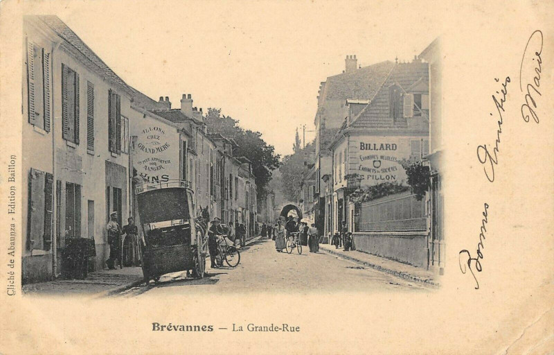 Carte postale ancienne Brevannes La Grande Rue