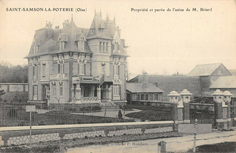 Carte postale ancienne Saint Samson La Poterie Propriete Et Partie De L'Usine De M.briard à Saint-Samson-la-Poterie