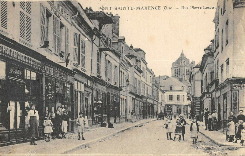 Carte postale ancienne Pont Sainte Maxence Rue Pierre Lescot à Pont-Sainte-Maxence